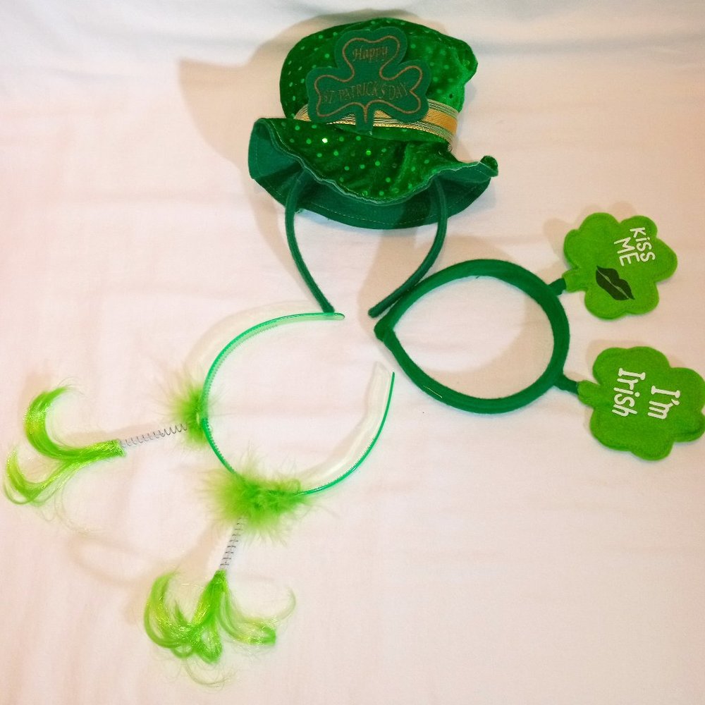 Set of Three St. Patrick's Day Fun Headbands